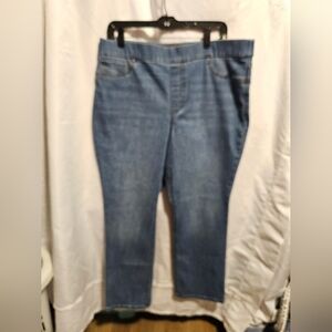 Kim Rogers Pull Up Blue Denim Jeans Size 16 Short